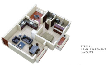 1 Bhk 69sqmt flat fully furnished for Rent in Revora-Mapusa, North-Goa.(25k)