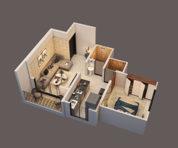 1 BHK flat for sell in Neral in nature