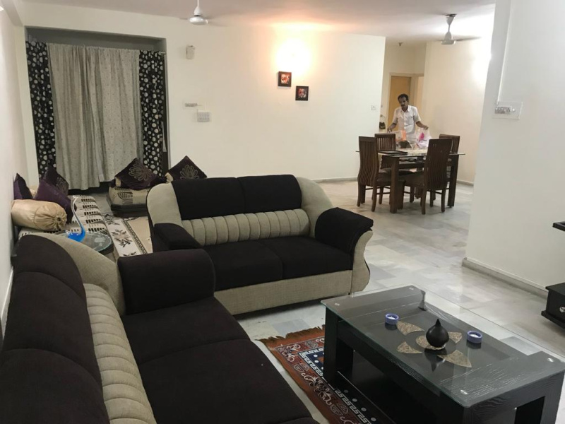 Fully furnished 4 bhk flat for rent at Goyal Terrace, Judges Bungalow Road, Bodakdev