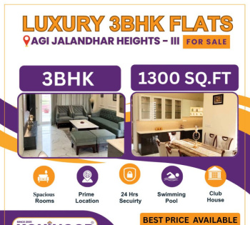 Flats & Apartments for Sale in 66 Feet Road, Jalandhar (1300 Sq.ft.)
