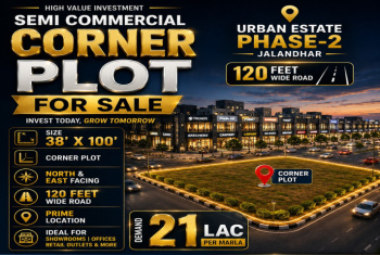 Commercial Lands /Inst. Land for Sale in 120 Feet Road, Jalandhar (3800 Sq.ft.)