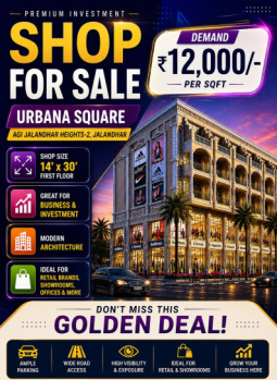 420 Sq.ft. Commercial Shops for Sale in 66 Feet Road, Jalandhar