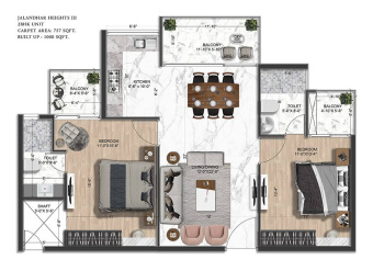 Flats & Apartments for Sale in 66 Feet Road, Jalandhar (1000 Sq.ft.)