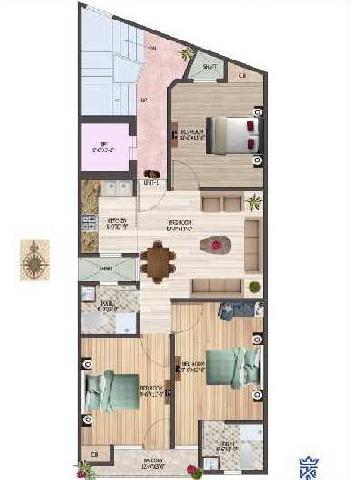2 BHK Flats & Apartments for Sale in Devli Export Enclave, Khanpur, Delhi (60 Sq. Yards)