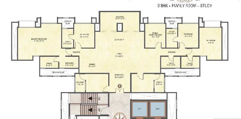 4 BHK for sale at Hiranandani (Sky House)