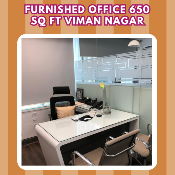 ID CP080 THe 650 sq ft fully furnished office in Viman Nagar