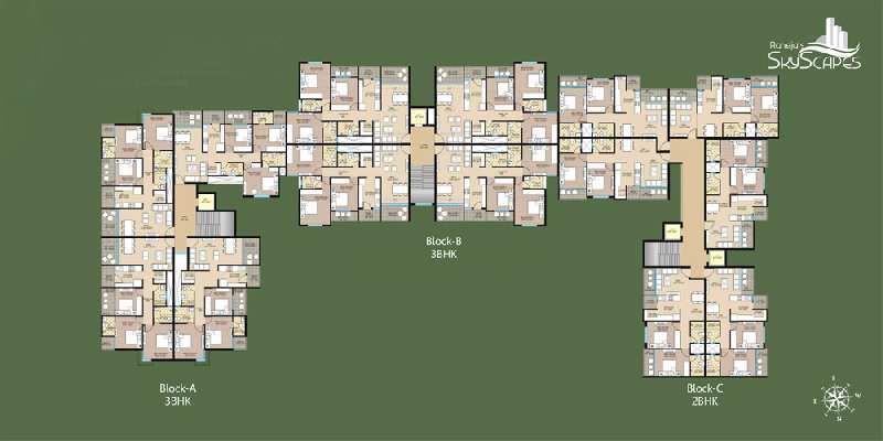2 BHK Flats & Apartments for Sale in Saddu, Raipur (1008 Sq.ft.)