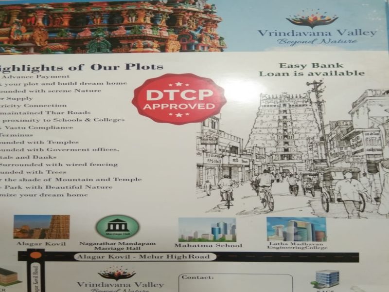 1264 Sq.ft. Residential Plot for Sale in Alagar Kovil, Madurai