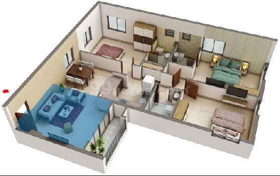 3 bhk flat for sale in EdenCity Maheshtala, Kolkata